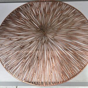 Set of 2  Decorative Placemat - Metallic Copper 15” Diameter